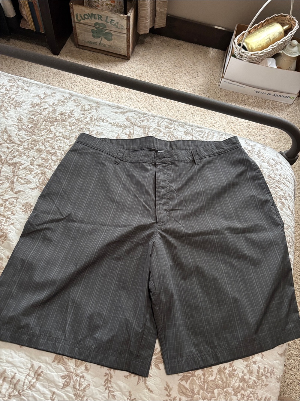C9 by Champion Men's Charcoal Pinstripe Flat-Front Shorts